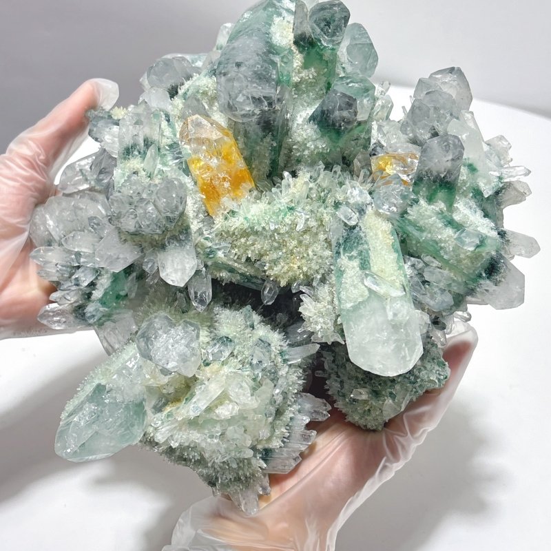 Green Crystal Cluster Man Made Crystal - Wholesale Crystals