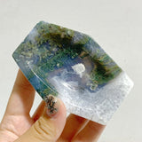 Green Moss Agate Shallow Bowl Coffin Wholesale -Wholesale Crystals