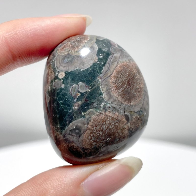 Green Sakura Flower Stone Tumbled Wholesale - Wholesale Crystals