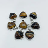 Green Strawberry Quartz Tiger Eye Heart Pendant Wholesale - Wholesale Crystals