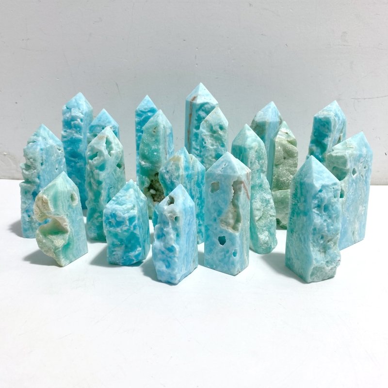 Hemimorphite Four-sided Tower Raw Side Wholesale -Wholesale Crystals