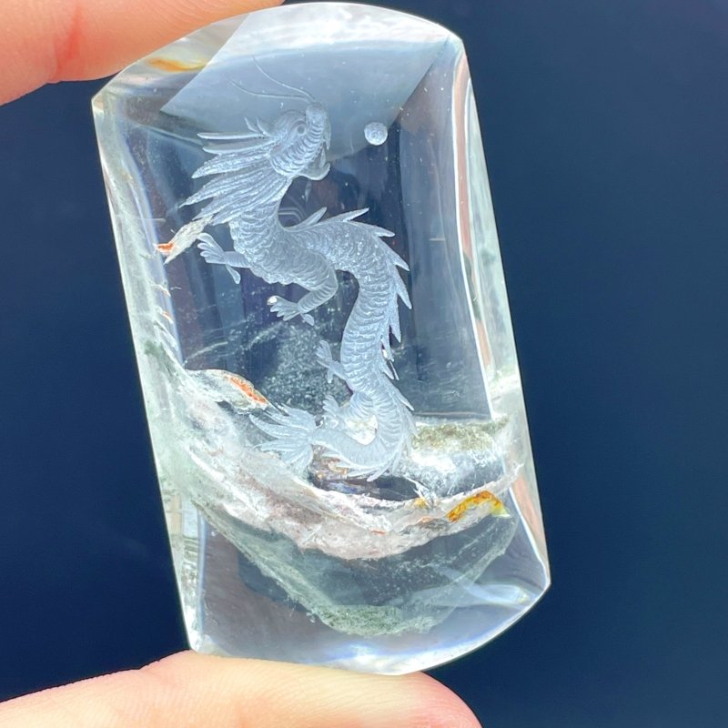 High Grade Super Clear Chinese Dragon Garden Quartz Inner Scene Carving(HGUD02) - Wholesale Crystals