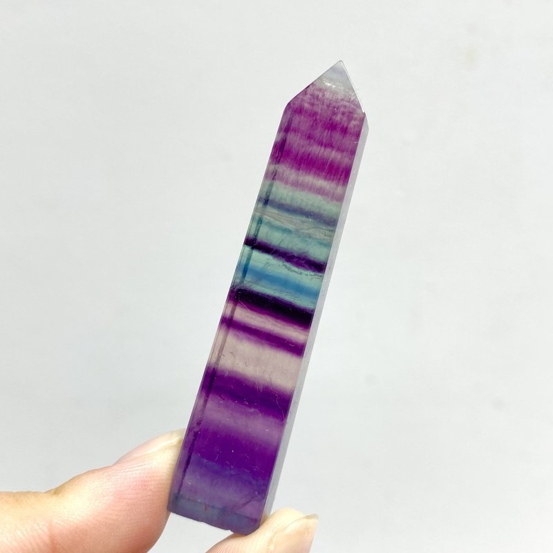 High Quality 5-8cm Rainbow Fluorite Four-sided Tower Point Wholesale -Wholesale Crystals