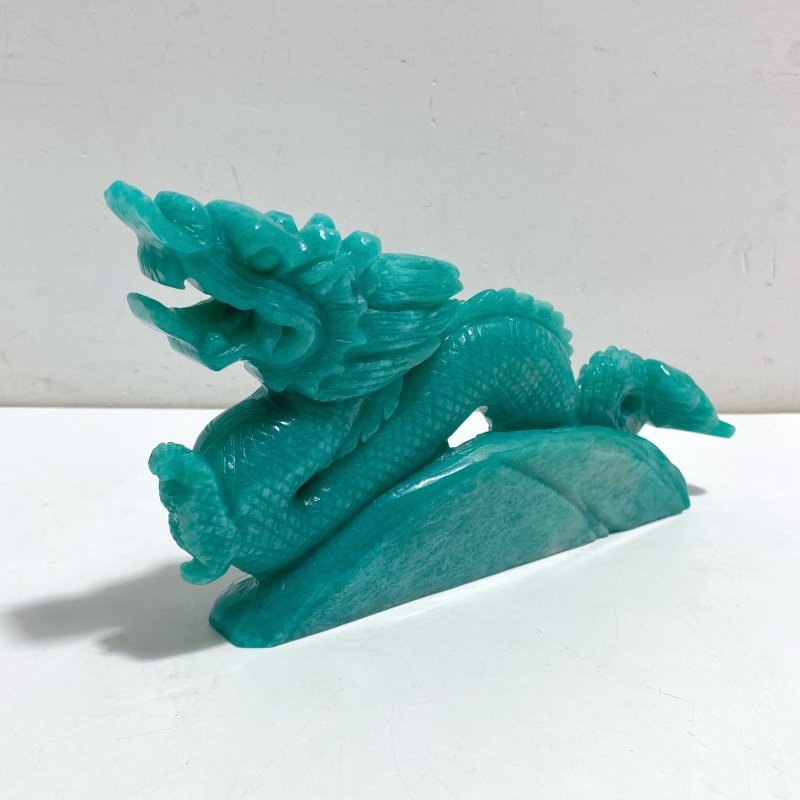 High Quality Amazonite Chinese Dragon Carving -Wholesale Crystals