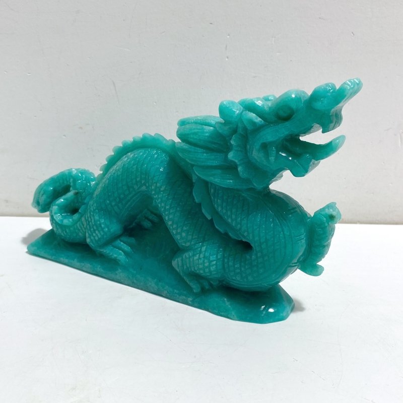 High Quality Amazonite Chinese Dragon Carving -Wholesale Crystals