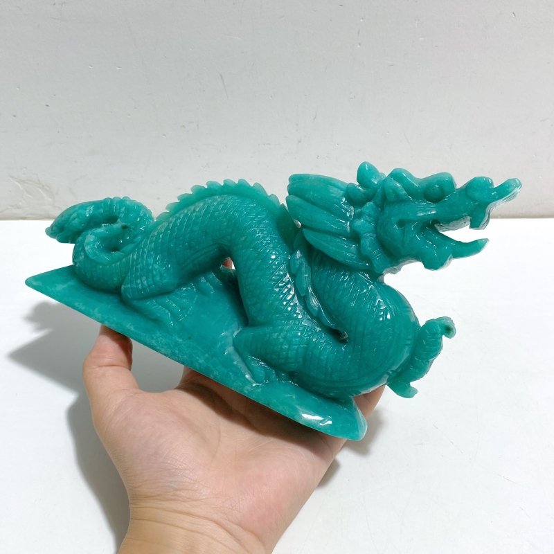 High Quality Amazonite Chinese Dragon Carving -Wholesale Crystals