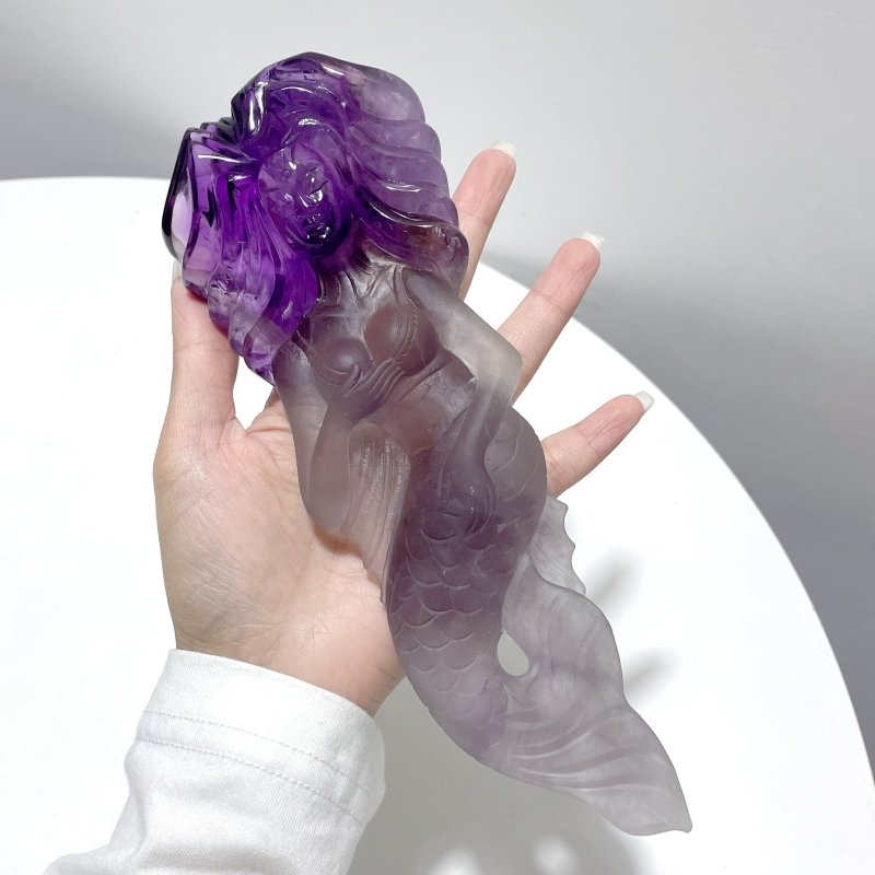 High Quality Amethyst Mermaid Carving - Wholesale Crystals