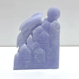 High Quality Blue Lace Agate Flying Dragon Castle Carving - Wholesale Crystals