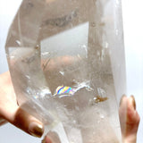 High Quality Large Clear Quartz Crystal Point Raw Bottom With Rainbow - Wholesale Crystals