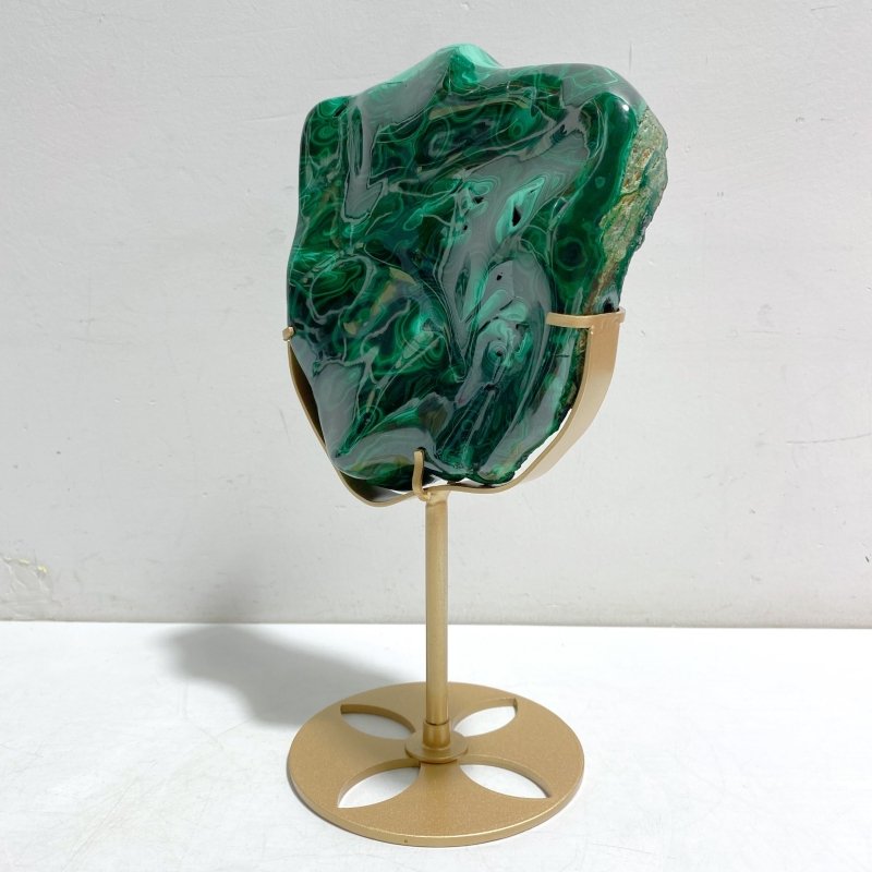 High Quality Polished Malachite With Stand Home Decor -Wholesale Crystals