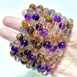 High Quality Rutile Mixed Amethyst Mixed Black Mica Bracelet Wholesale - Wholesale Crystals