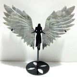 Labradorite Angel Wing Carving With Stand - Wholesale Crystals