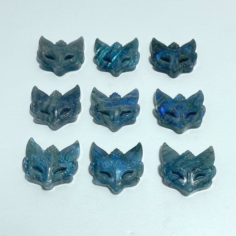 Labradorite Fox Face Carving Wholesale - Wholesale Crystals
