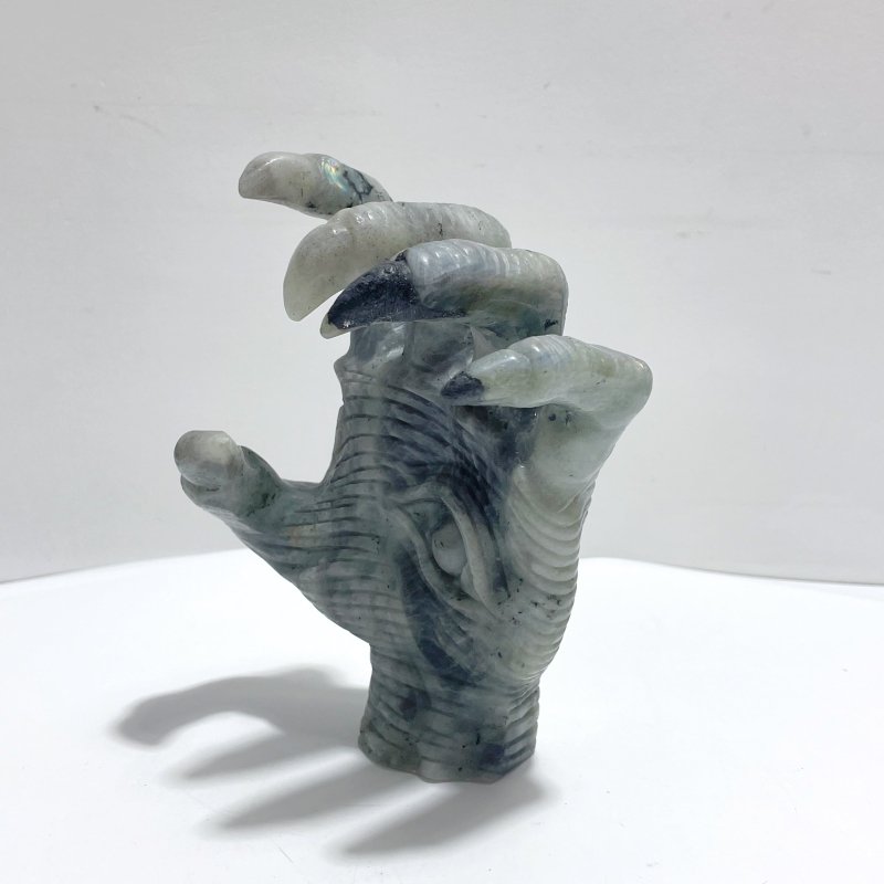 Labradorite Witchcore Demon Hand Carving - Wholesale Crystals