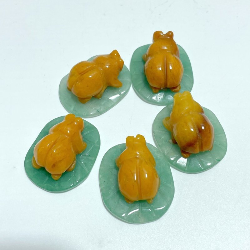 Ladybug On Leaf Mini Carving Wholesale Green Aventurine Chevron Amethyst Tiger Eye - Wholesale Crystals