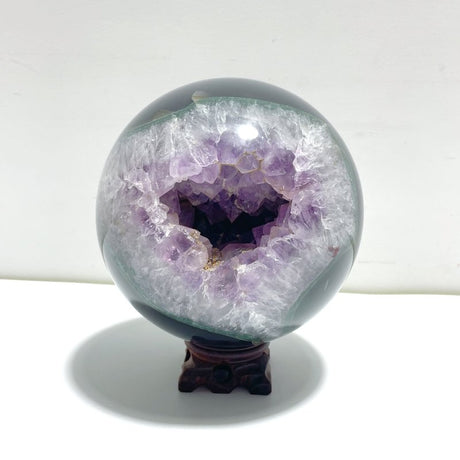 Large 12.5CM Geode Druzy Amethyst Mixed Agate Sphere - Wholesale Crystals