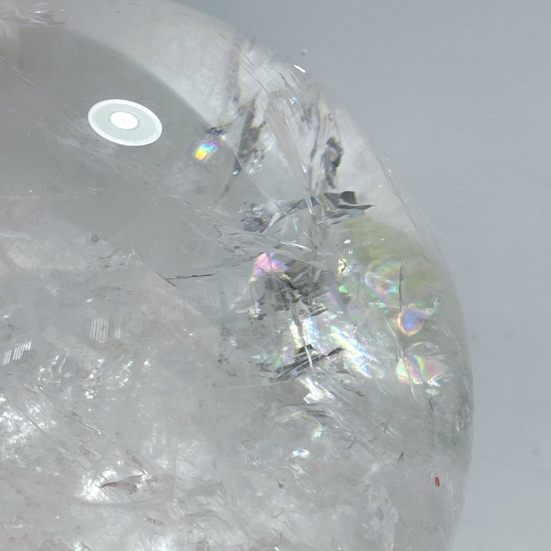 Large 23.8cm Rare Clear Quartz Sphere With Rainbow For Collection - Wholesale Crystals