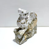 Large 8th Vein Ocean Jasper Flying Dragon Castle Carving - Wholesale Crystals