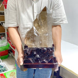 Large Beautiful Smoky Quartz Point With Rainbow Home Decor (Sea Freight Only) -Wholesale Crystals