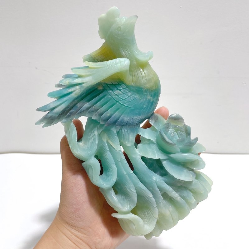 Large Caribbean Calcite Phoenix Carving - Wholesale Crystals