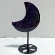 Large Charoite Moon Carving With Stand 16 -Wholesale Crystals