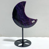 Large Charoite Moon Carving With Stand 16 -Wholesale Crystals