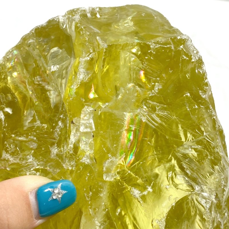 Large Citrine Raw Stone Specimen With Beautiful Rainbow 2 - Wholesale Crystals