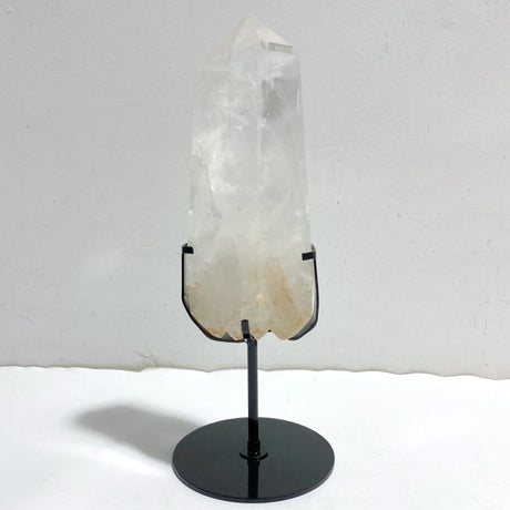 Large Clear Quartz Point Raw Bottom With Stand B3 -Wholesale Crystals