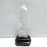 Large Clear Quartz Tower Point With Stand With Rainbow - Wholesale Crystals