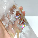 Large Clear Quartz Tower Point With Stand With Rainbow - Wholesale Crystals