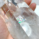 Large Clear Quartz Tower Point With Stand With Rainbow - Wholesale Crystals