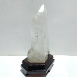 Large Clear Quartz Tower Point With Stand With Rainbow - Wholesale Crystals