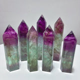 Large Fat Watermelon Colourful Fluorite Tower Point Wholesale - Wholesale Crystals