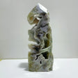 Large Geode Druzy Moss Agate Tower Home Decor - Wholesale Crystals