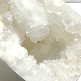 Large Geode Druzy White Moss Agate Four - sided Point - Wholesale Crystals