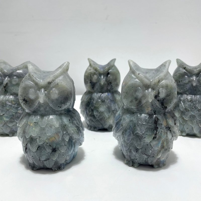 Large Labradorite Owl Carving Wholesale - Wholesale Crystals