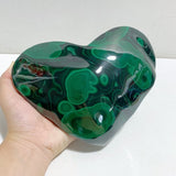 Large Malachite Heart Raw Bottom -Wholesale Crystals