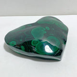 Large Malachite Heart Raw Bottom -Wholesale Crystals