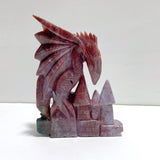 Large Ocean Jasper Flying Dragon Castle Carving - Wholesale Crystals