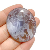 Laser Printing Silver Twelve Olympians Agate Stone DIY Accessories Wholesale - Wholesale Crystals