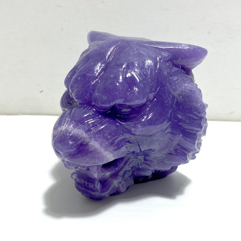 Lepidolite Wolf Head Carving Wholesale - Wholesale Crystals