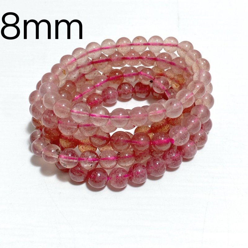 Light Color Strawberry Quartz Bracelet Wholesale - Wholesale Crystals