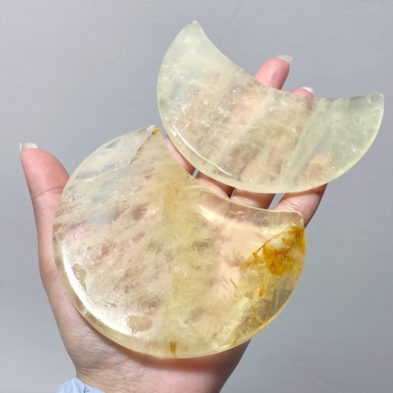 Light Yellow Citrine Moon Shape Wholesale - Wholesale Crystals