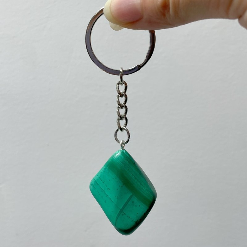 Malachite Tumbled Keychain Wholesale - Wholesale Crystals