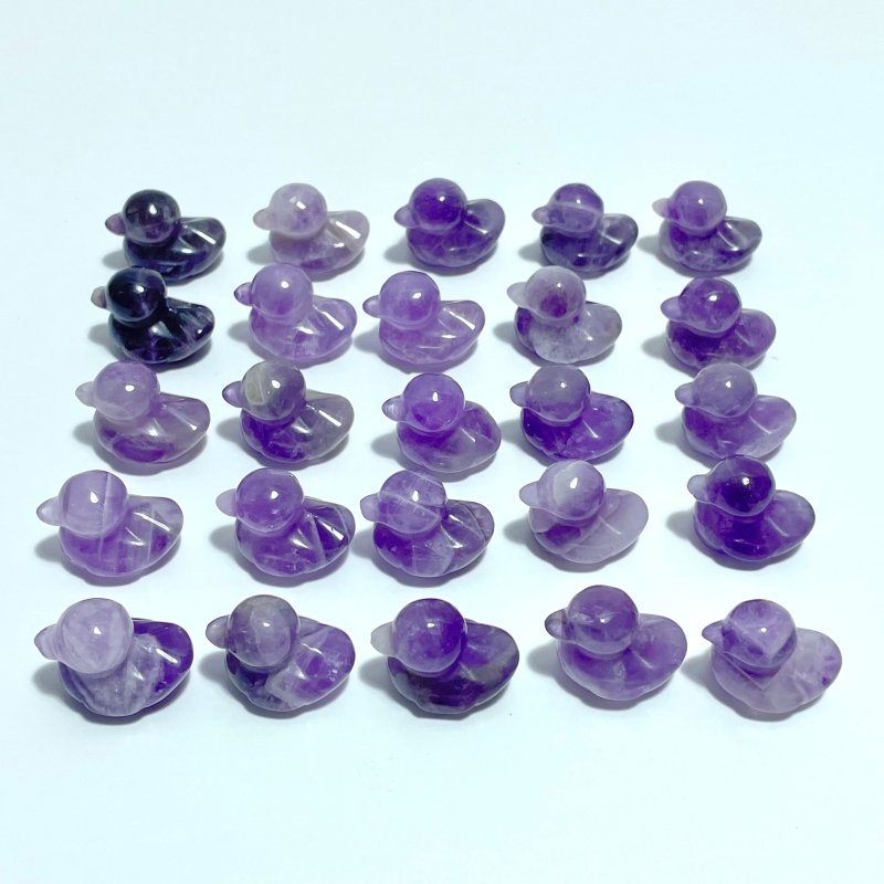 Mini Chevron Amethyst Duck Carving Wholesale - Wholesale Crystals