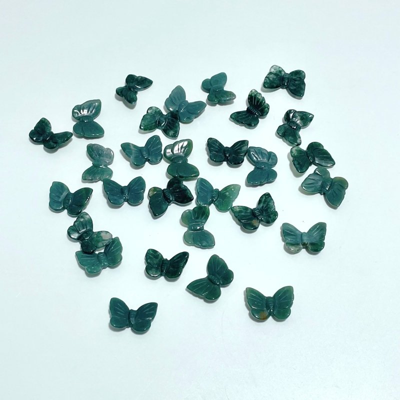 Mini Green Moss Agate Butterfly Wholesale - Wholesale Crystals