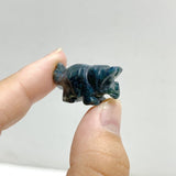 Mini Moss Agate Three Horns Dinosaur Carving Wholesale -Wholesale Crystals