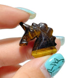 Mini Tiger Eye Unicorn Carving Wholesale - Wholesale Crystals