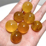 Mini Yellow Fluorite Sphere 2cm Wholesale - Wholesale Crystals