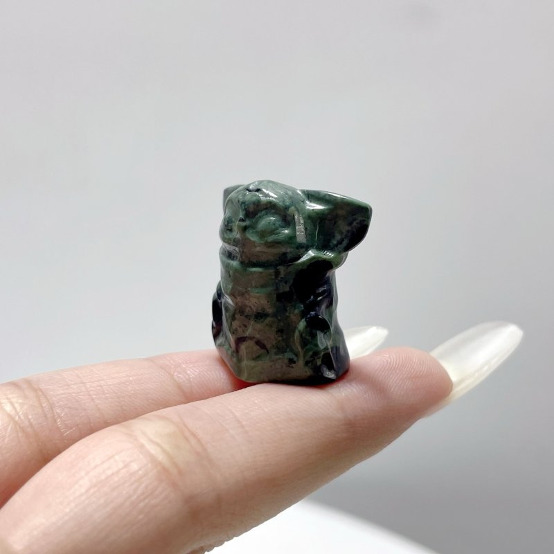 Mini Yoda Carving Wholesale Kambaba Jasper Ocean Jasper - Wholesale Crystals